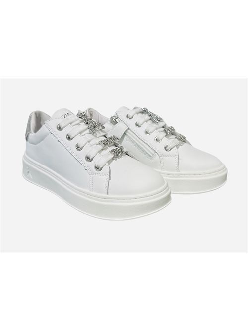 Sneakers bianca e argento PATRIZIA PEPE | PJ302.30BIANCO ARGENTO